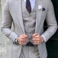 Parker Gray Plaid Slim Fit Suit