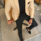 Genoa Beige Slim Fit Blazer