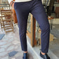 Melilla Navy Blue Slim Fit Pants