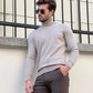 Rick Beige Turtleneck Sweater