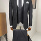 Blake Black Patterned Slim Fit Suit