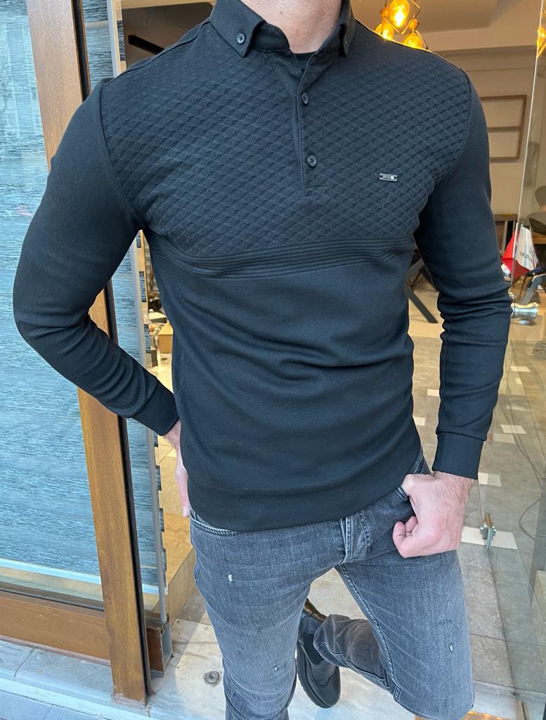 Orlando Black Polo Knitwear