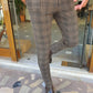 Tresviso Brown Plaid Slim Fit Pants