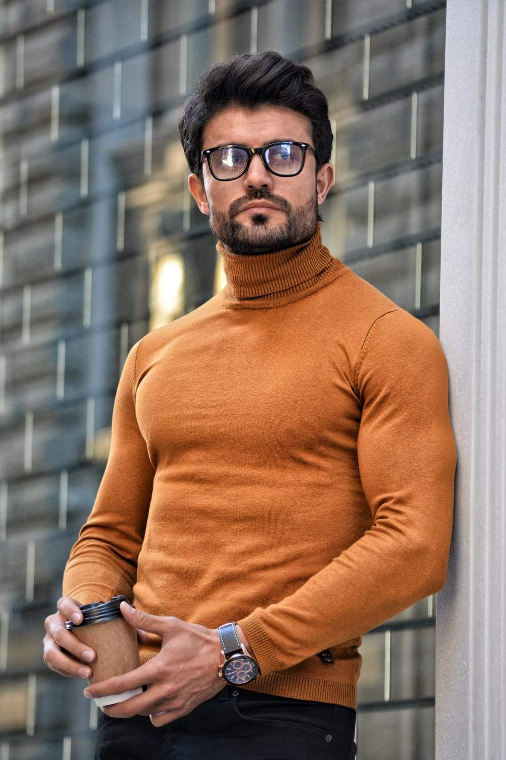 Ascona Camel Turtleneck Knitwear