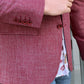 Oliver Red Self-Patterned Slim Fit Blazer