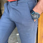 Perina Blue Slim Fit Trousers