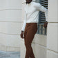 Izmir White Turleneck Sweater