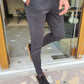 Aachen Black Slim Fit Pants