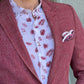 Oliver Red Self-Patterned Slim Fit Blazer