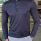 Navy Blue Long Sleeve Combed