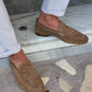 Lisbon Suede Beige Sardinelli Loafers