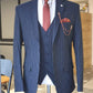 Varese Navy Blue Striped Slim Fit Suit