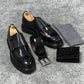 Isaac Black Leather Shoes