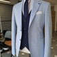 Burgas Blue Slim Fit Blazer