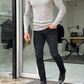 Hamilton Gray Slim Fit Turtleneck Sweater