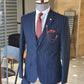 Varese Navy Blue Striped Slim Fit Suit