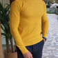 Ascona Yellow Patterned Turtleneck Knitwear