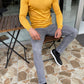 Dayton Mustard Slim Fit Half Turtleneck Sweater