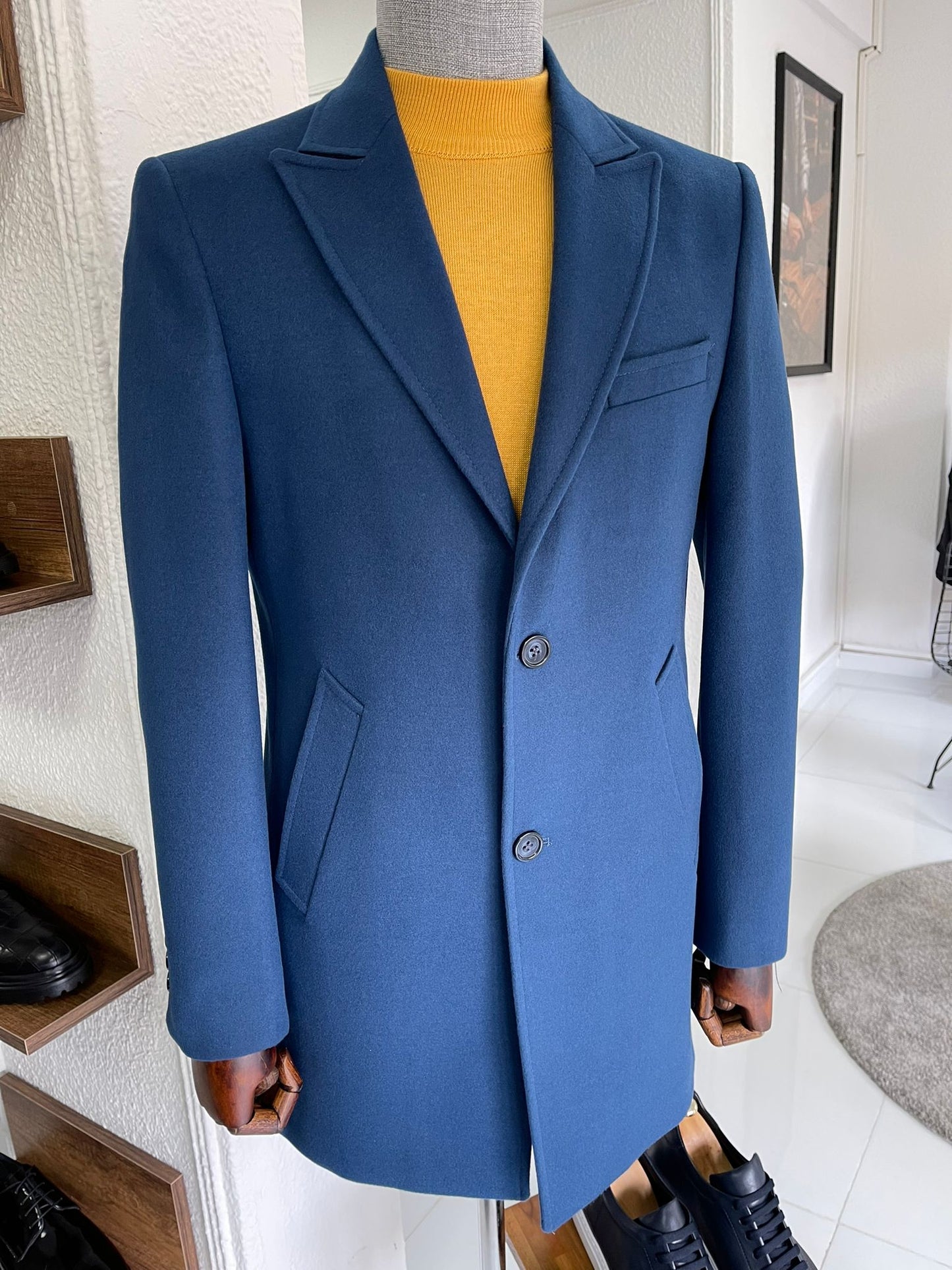 Hamilton Indigo Slim Fit Coat