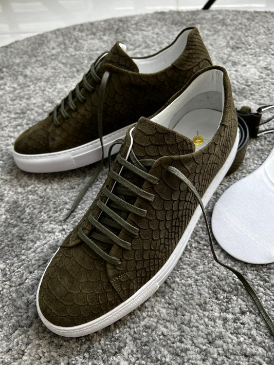 Collin Suede Khaki Sneakers