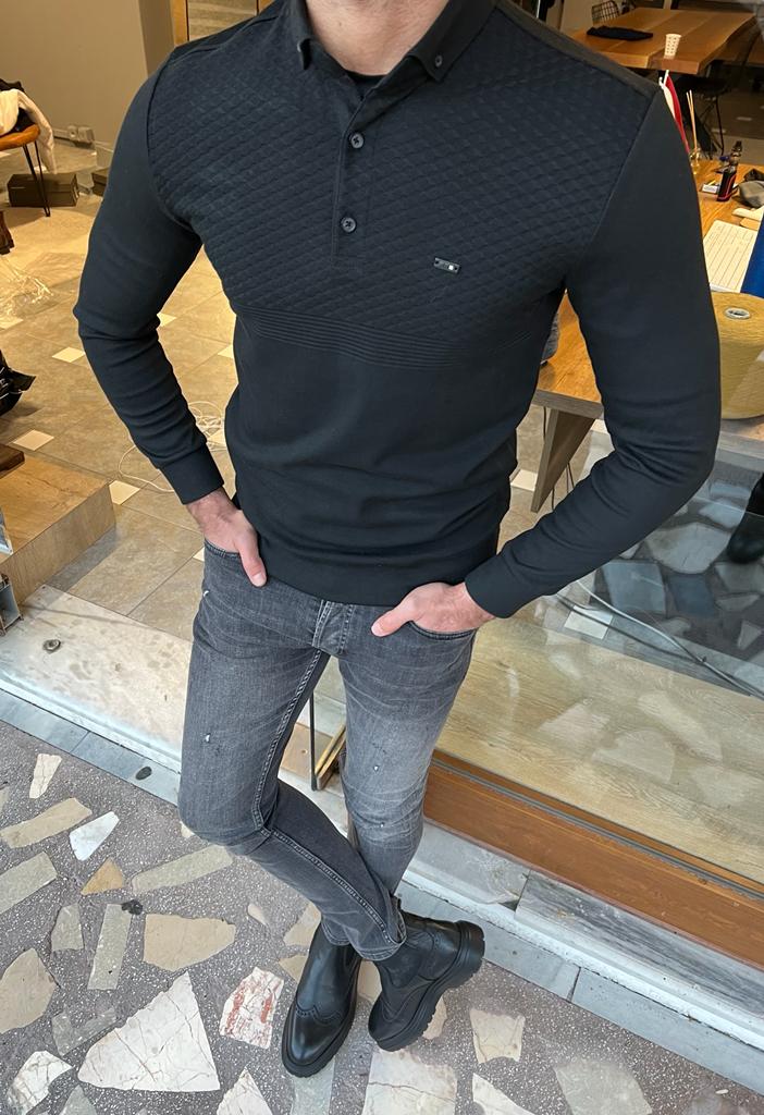 Orlando Black Polo Knitwear