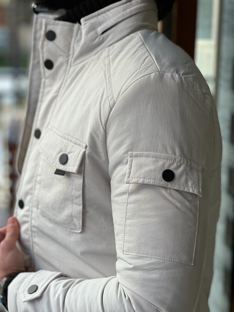 Orlando White Slim Fit Coat