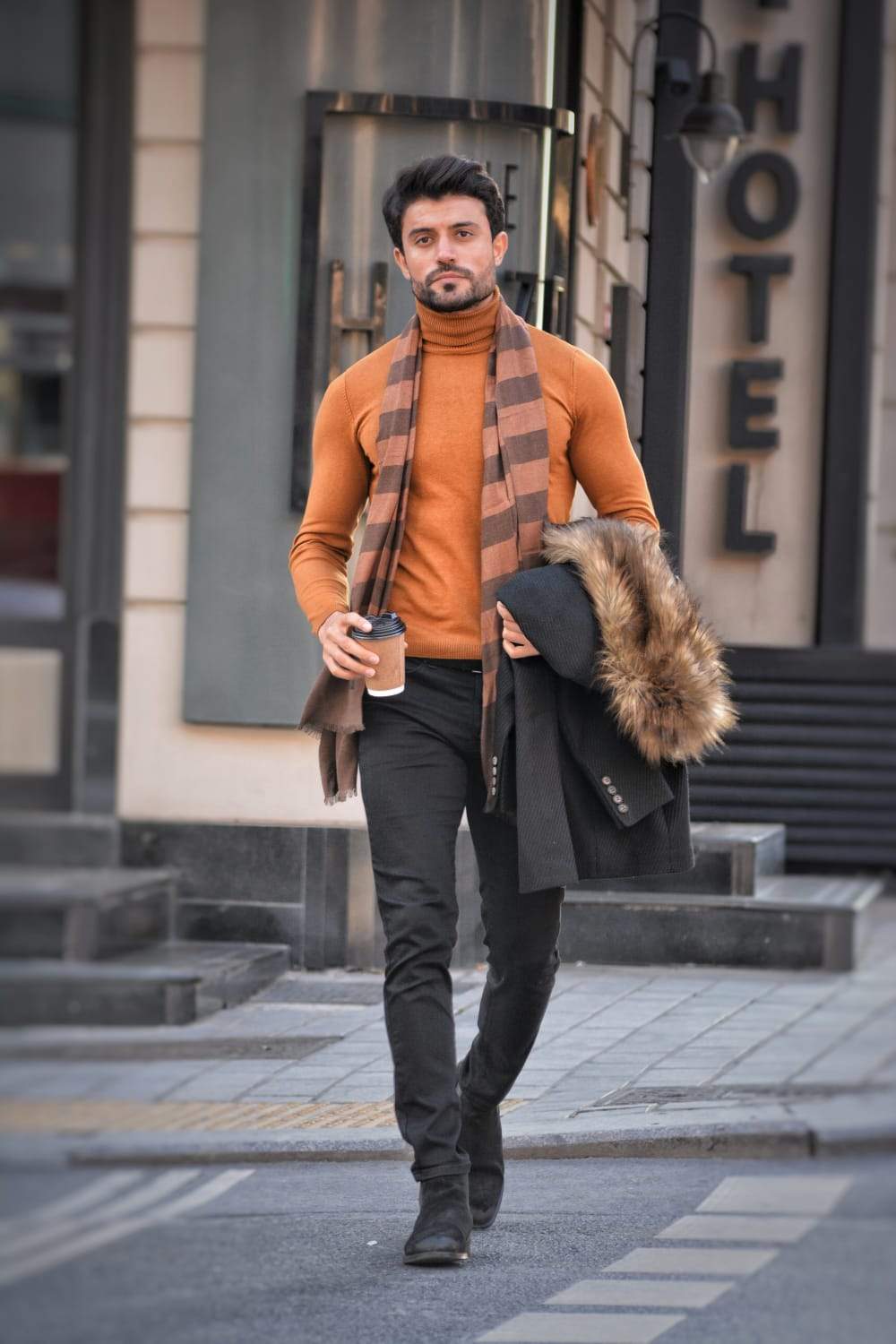 Ascona Camel Turtleneck Knitwear