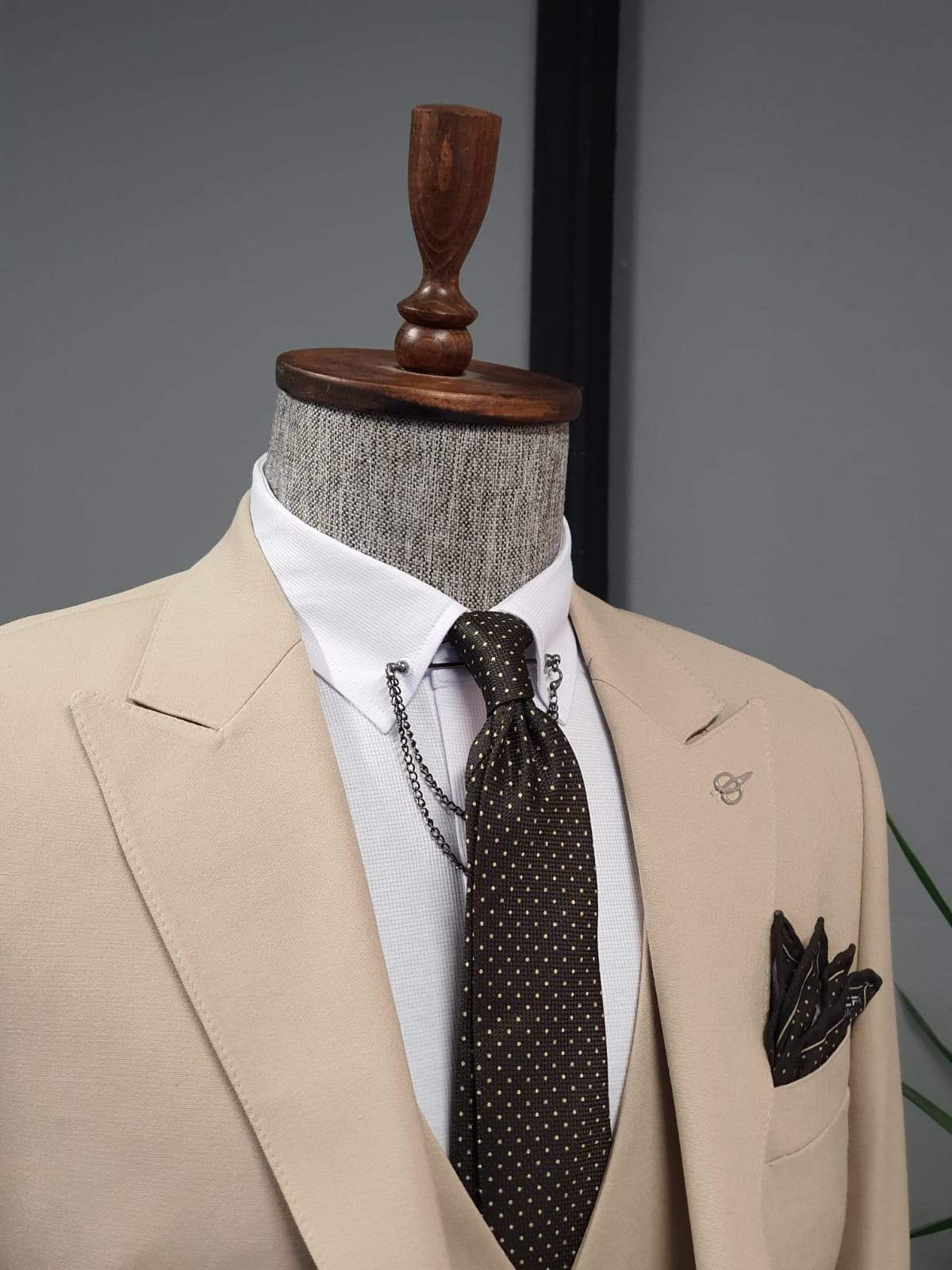 Varese Beige Slim Fit Suit