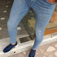 Elmore Blue Ripped Slim Fit Jeans