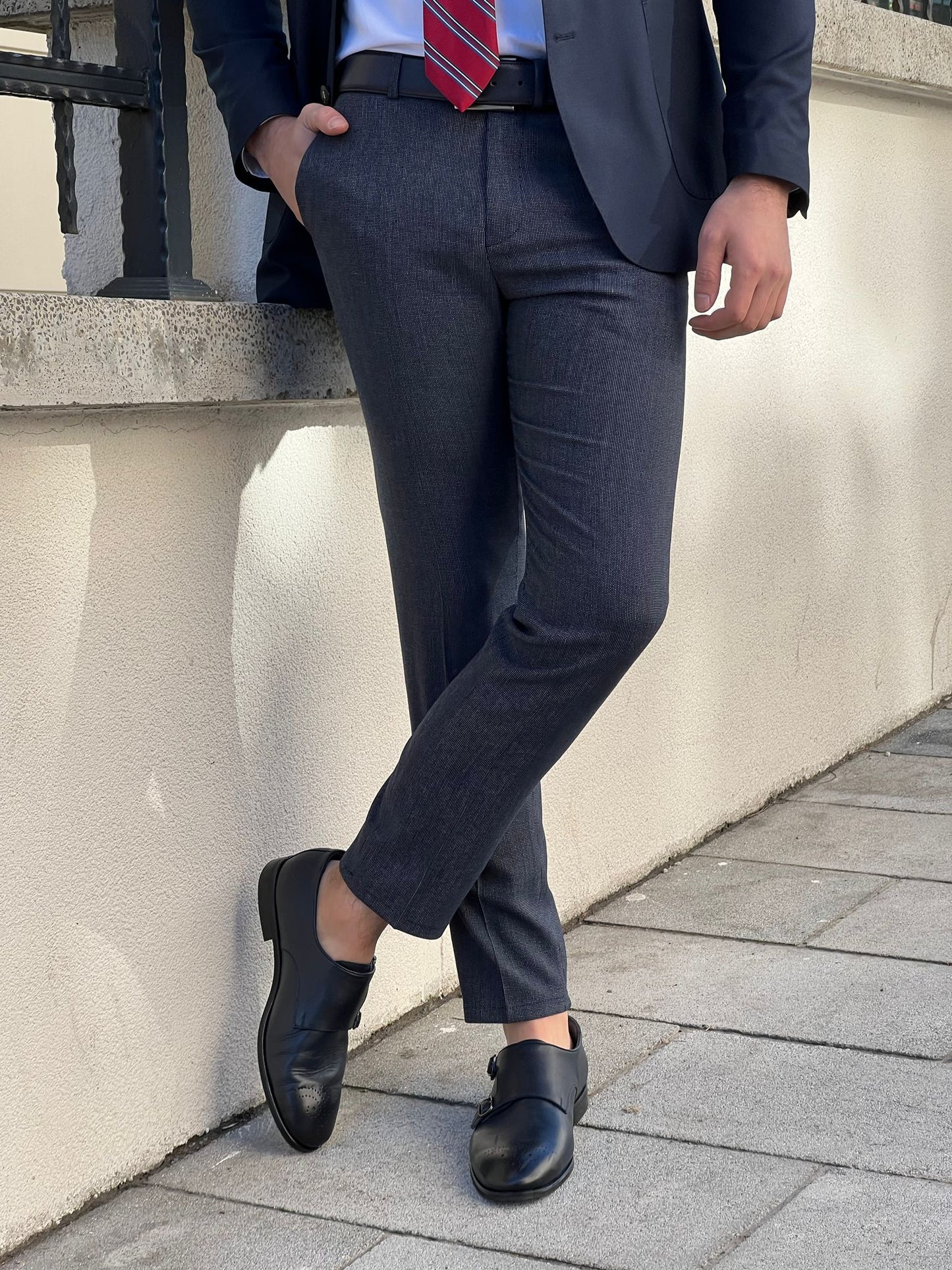 Mason Navy Blue Super Slim Fit Pants