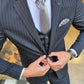Palma Black Striped Slim Fit Suit