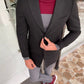 Hamilton Black Slim Fit Coat