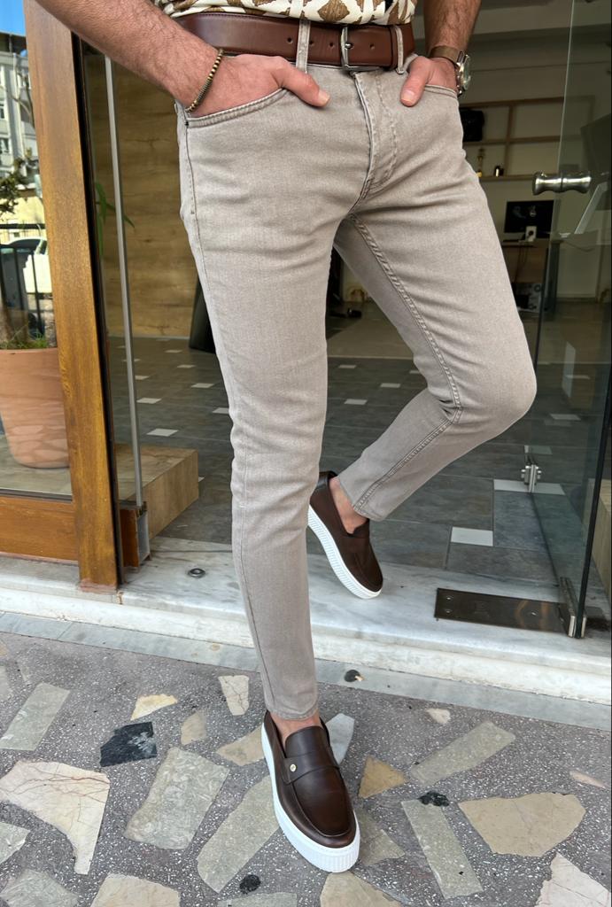 Cruz Beige Slim Fit Jeans