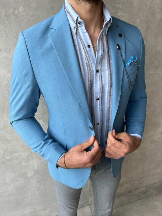 Phil Blue Slim Fit Blazer