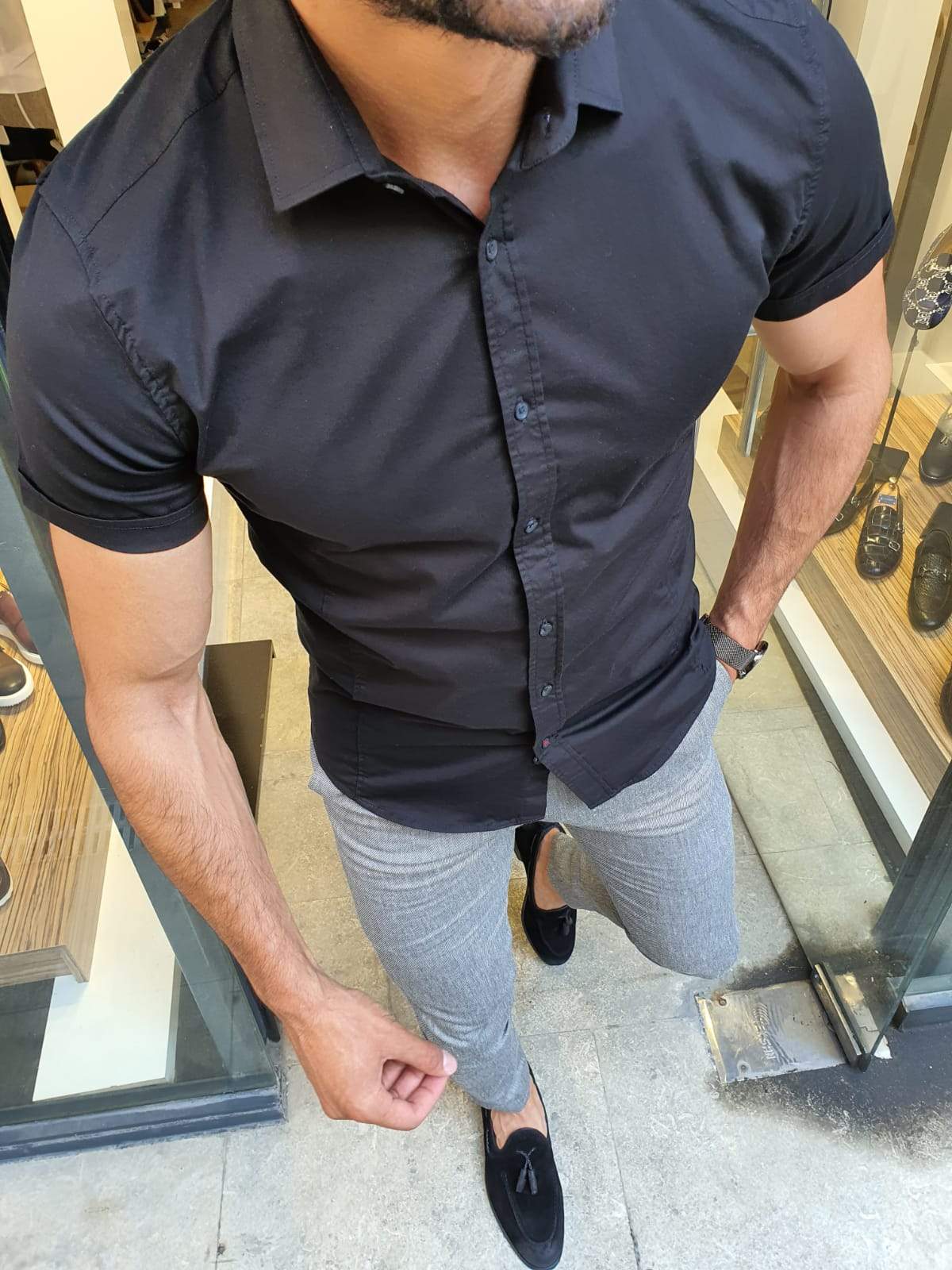 Vigo Black Short Sleeve Shirt