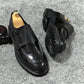 Isaac Black Leather Shoes