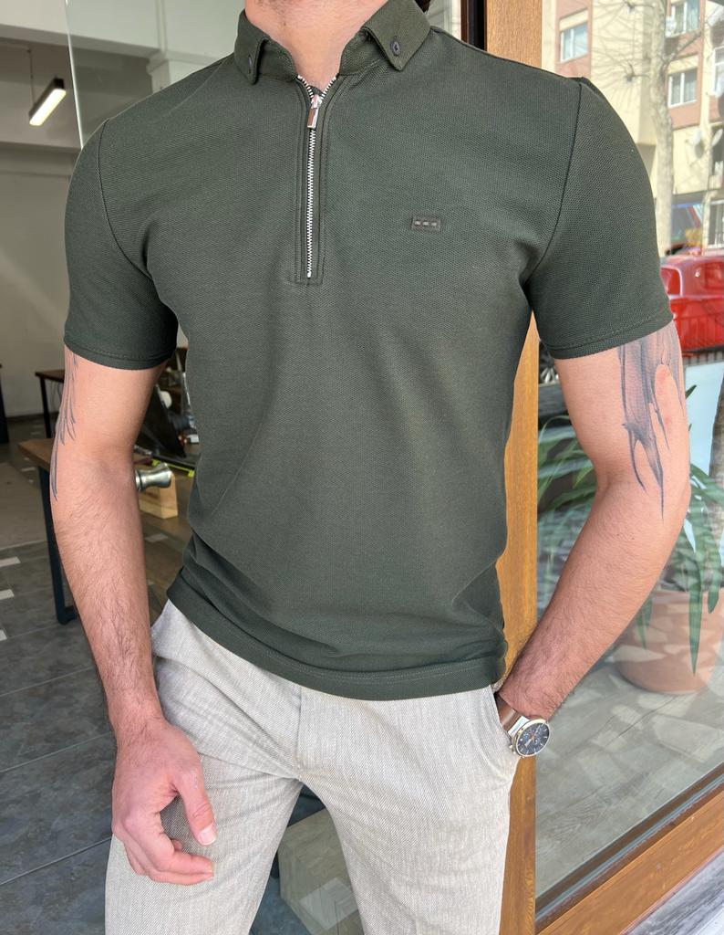 Loris Khaki Polo T-Shirt