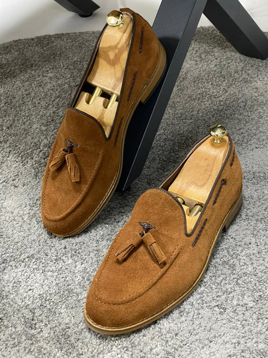 Dawson Suede Tan Loafers