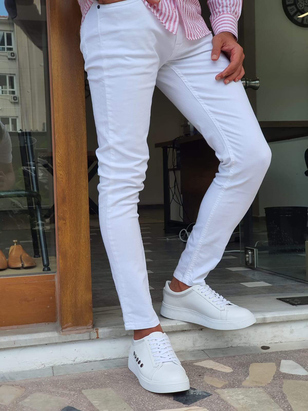 Guarda White Slim Fit Jeans