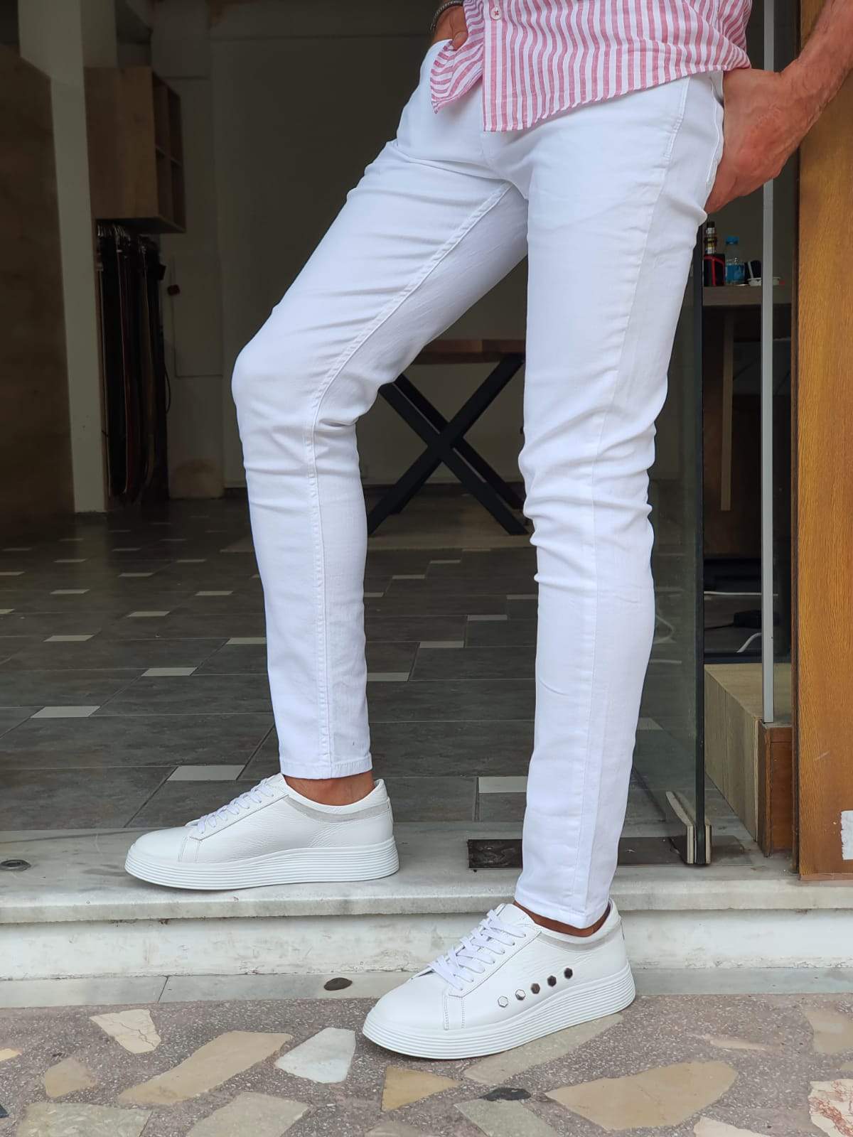 Guarda White Slim Fit Jeans