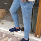 Elmore Blue Ripped Slim Fit Jeans