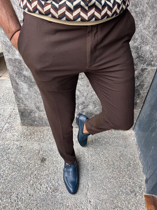 Ramsay Brown Slim Fit Pants