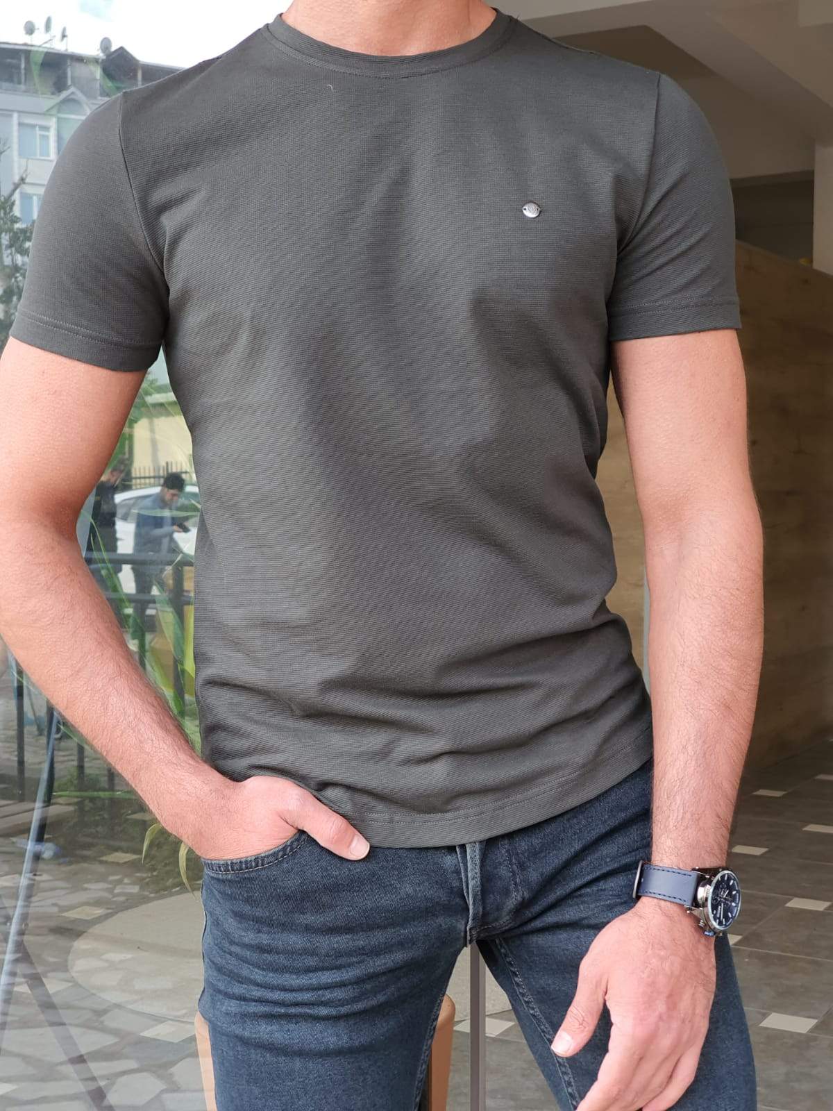 Napoca Khaki Slim Fit T-Shirt