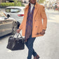 Modena Beige Slim Fit Coat