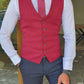 Palermo Claret Red Slim Fit Vest