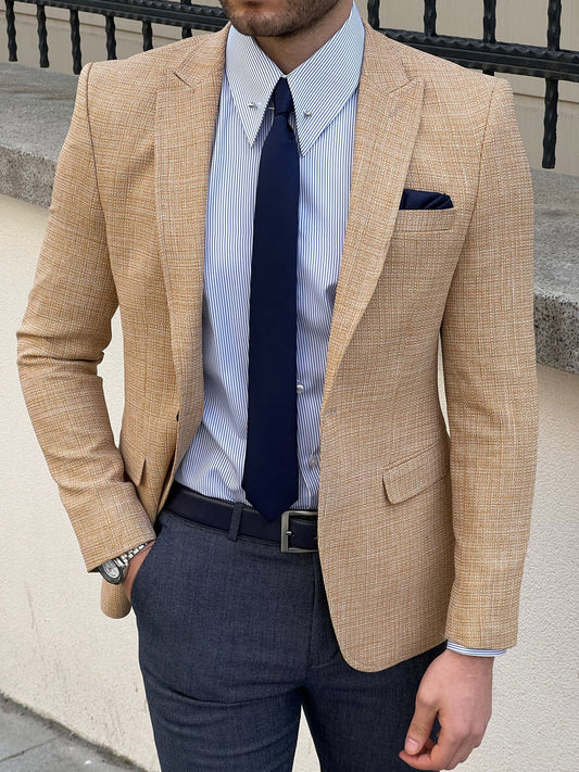 Thomas Yellow Slim Fit Blazer