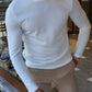 Napoca Ecru Slim Fit Sweater
