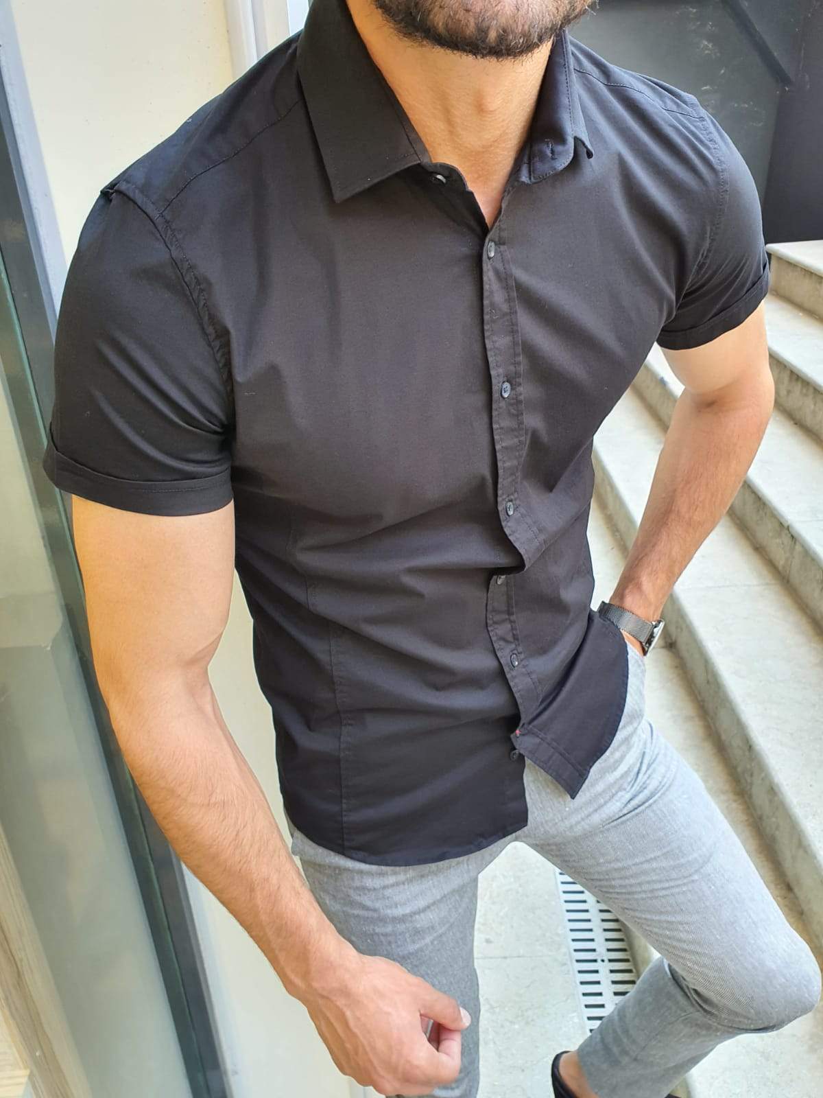 Vigo Black Short Sleeve Shirt