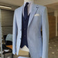 Burgas Blue Slim Fit Blazer