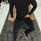 Dayton Black Slim Fit Half Turtleneck Sweater